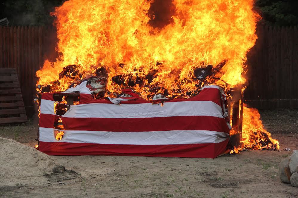 American Flags Honorably Retired By American Legion On Flag Day ...