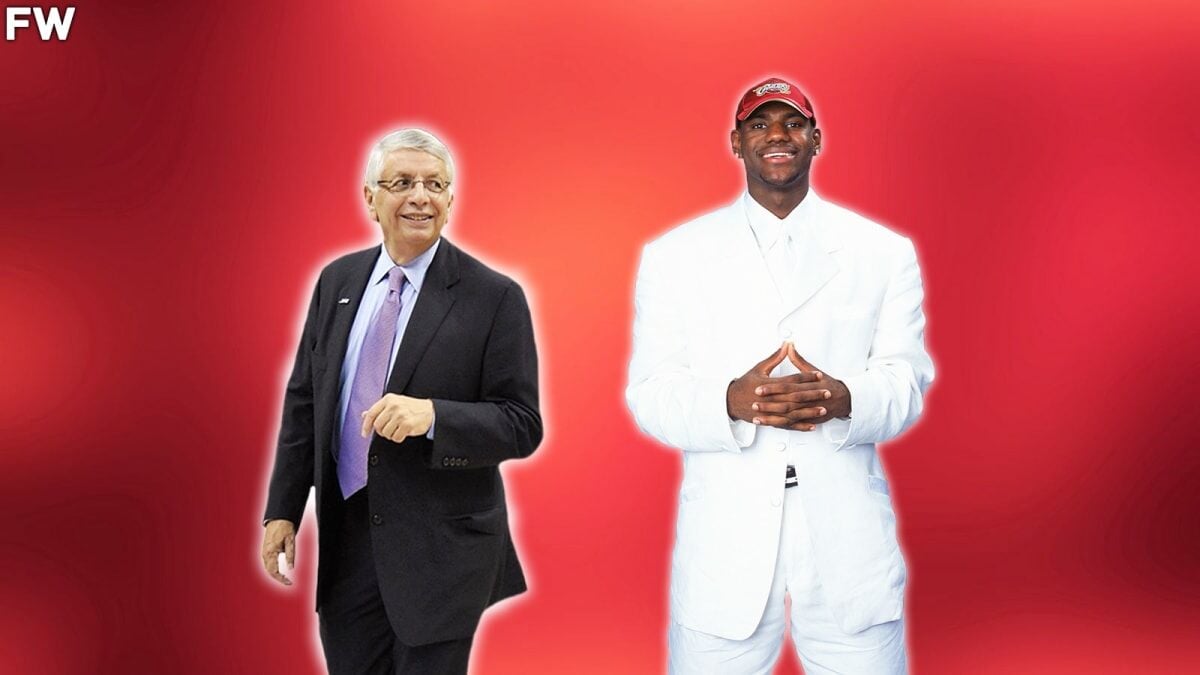 David Stern Hilariously Tried On LeBron James' Jacket At 2003 NBA Draft, Fadeaway World