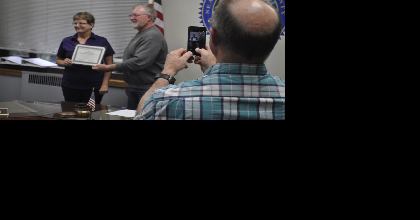 Hughes County register of deeds honored for 40 years of service Local