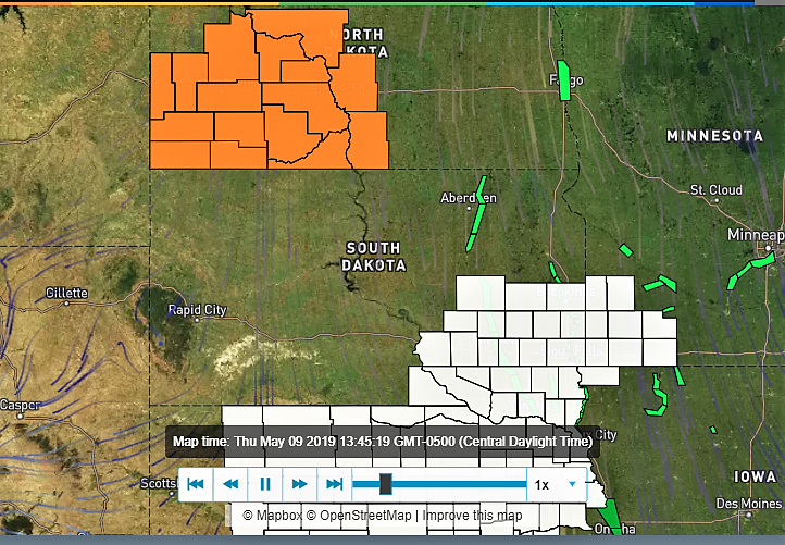Frost and fire warnings issued simultaneously in the greater Dakota