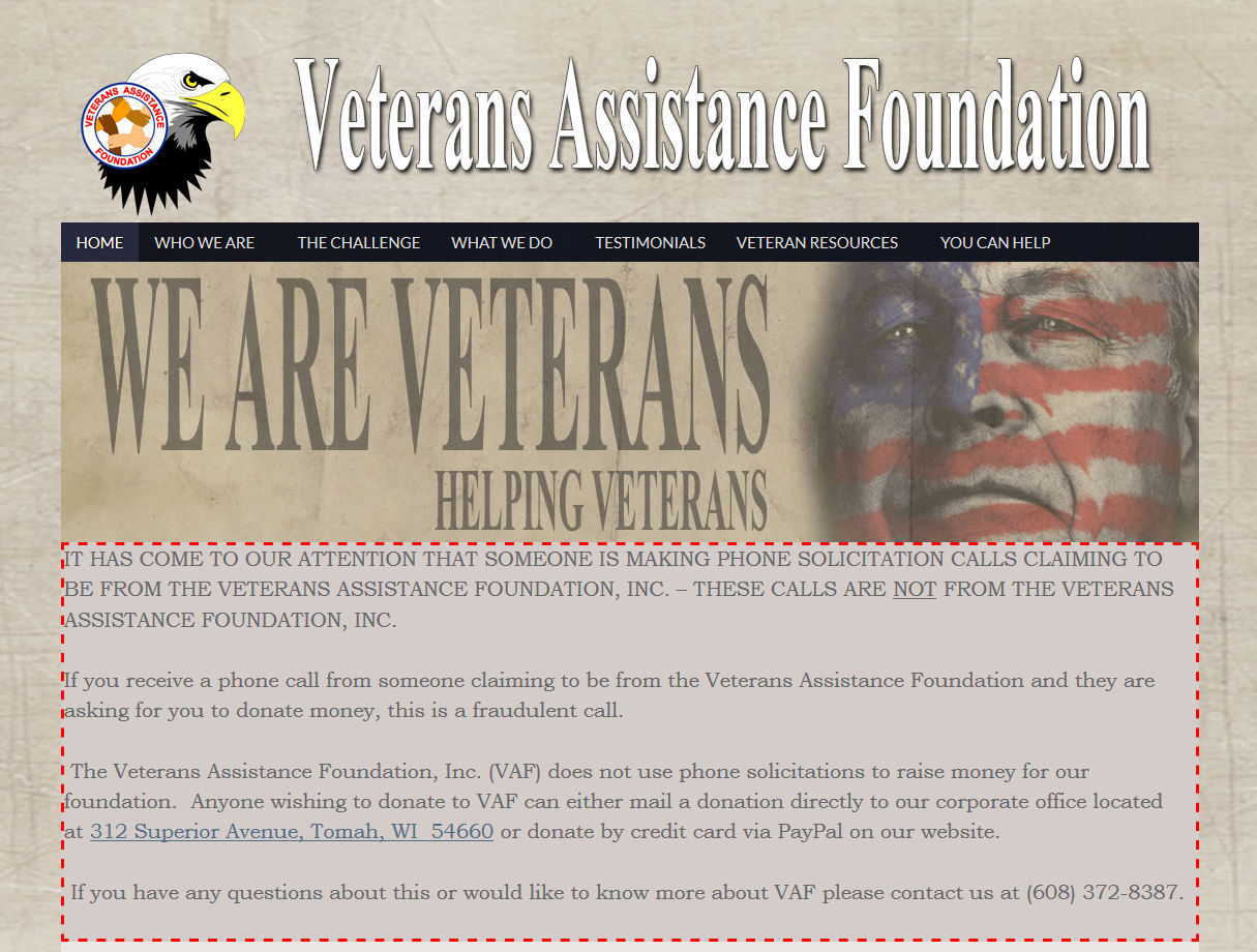 Veterans Charity - Non Profit Organization for Veterans
