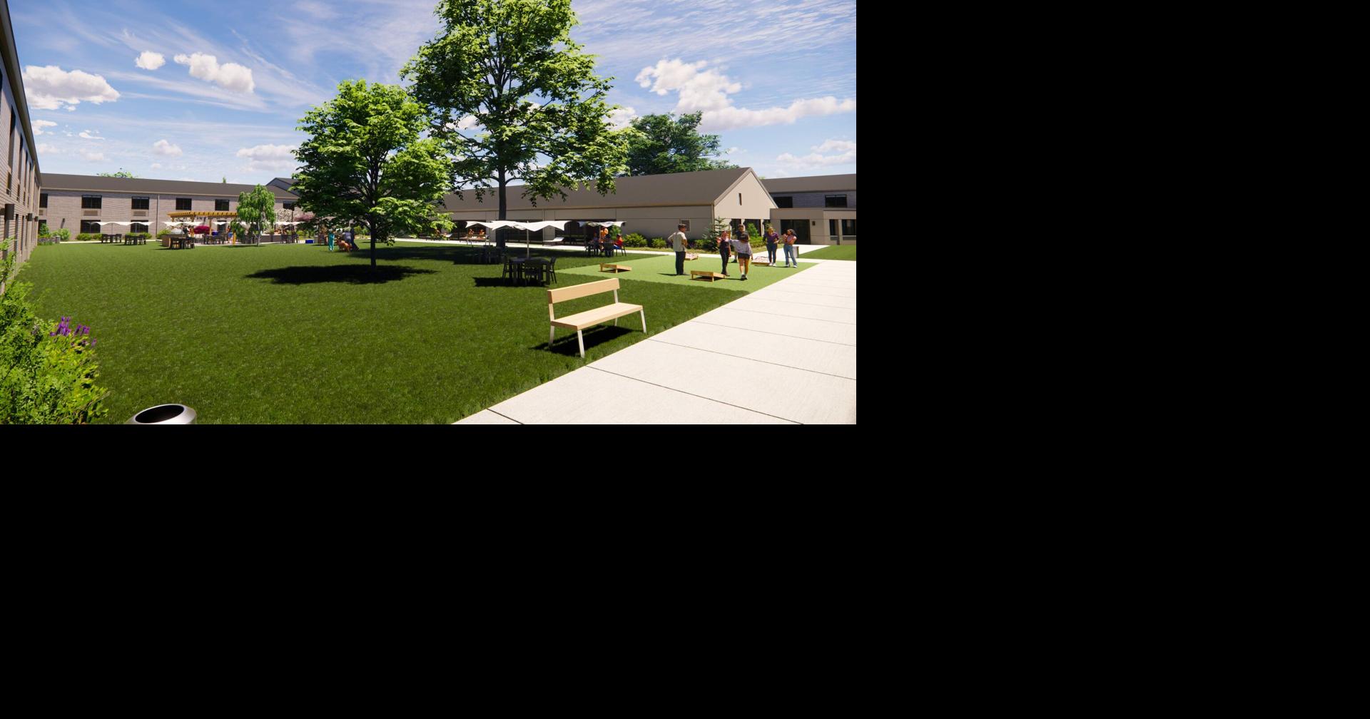 Rendering of the east side Madison Plaza hotel's conversion to an