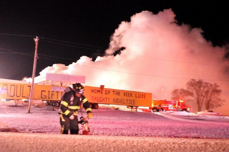 Fire destroys adult novelty store in DeForest