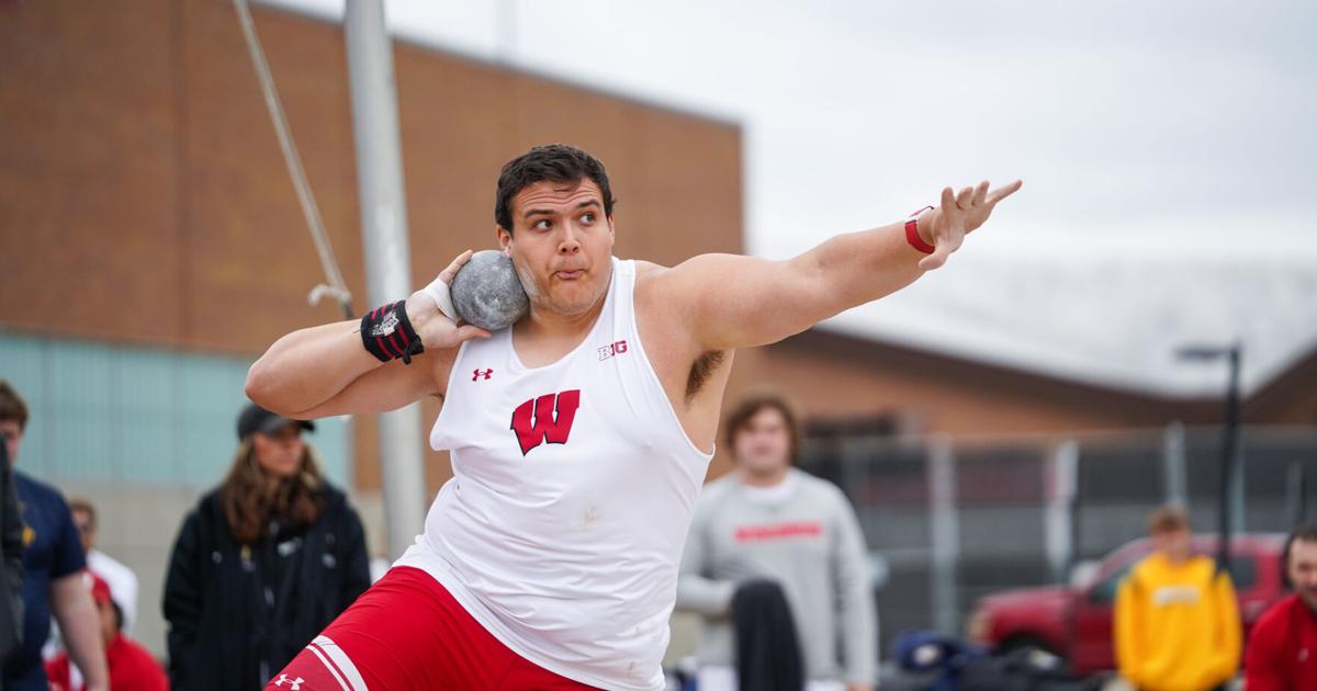 Putter Throw This Badger shot putter tossed the longest throw in the country ...