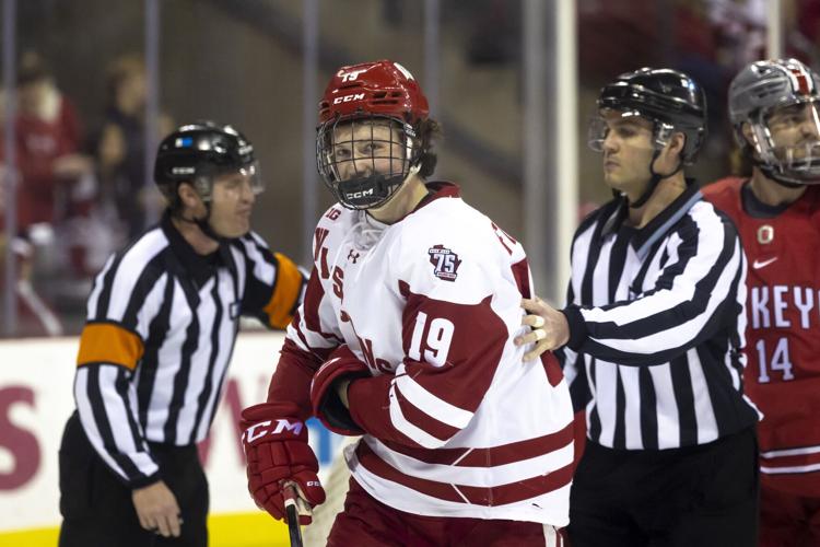UW hockey player made ESPN Top 10. Now his focus is on Ohio State