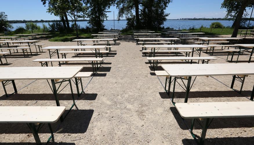 Photos Tables, lights go in at Olbrich Park beer garden Local News