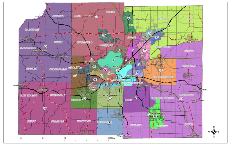 Dane County Zip Code Map Dane County Narrows In On New Voting District Map | Politics | Captimes.com