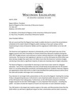 Millner letter on budget impact updates