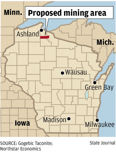 Wisconsin Mining Map Iron ore mine plans on hold in northern Wisconsin | Environment ...