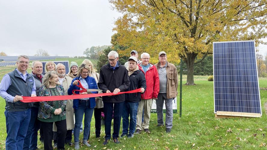 Community Solar Garden ribbon cutting with Couleecap and Gov. Tony Evers