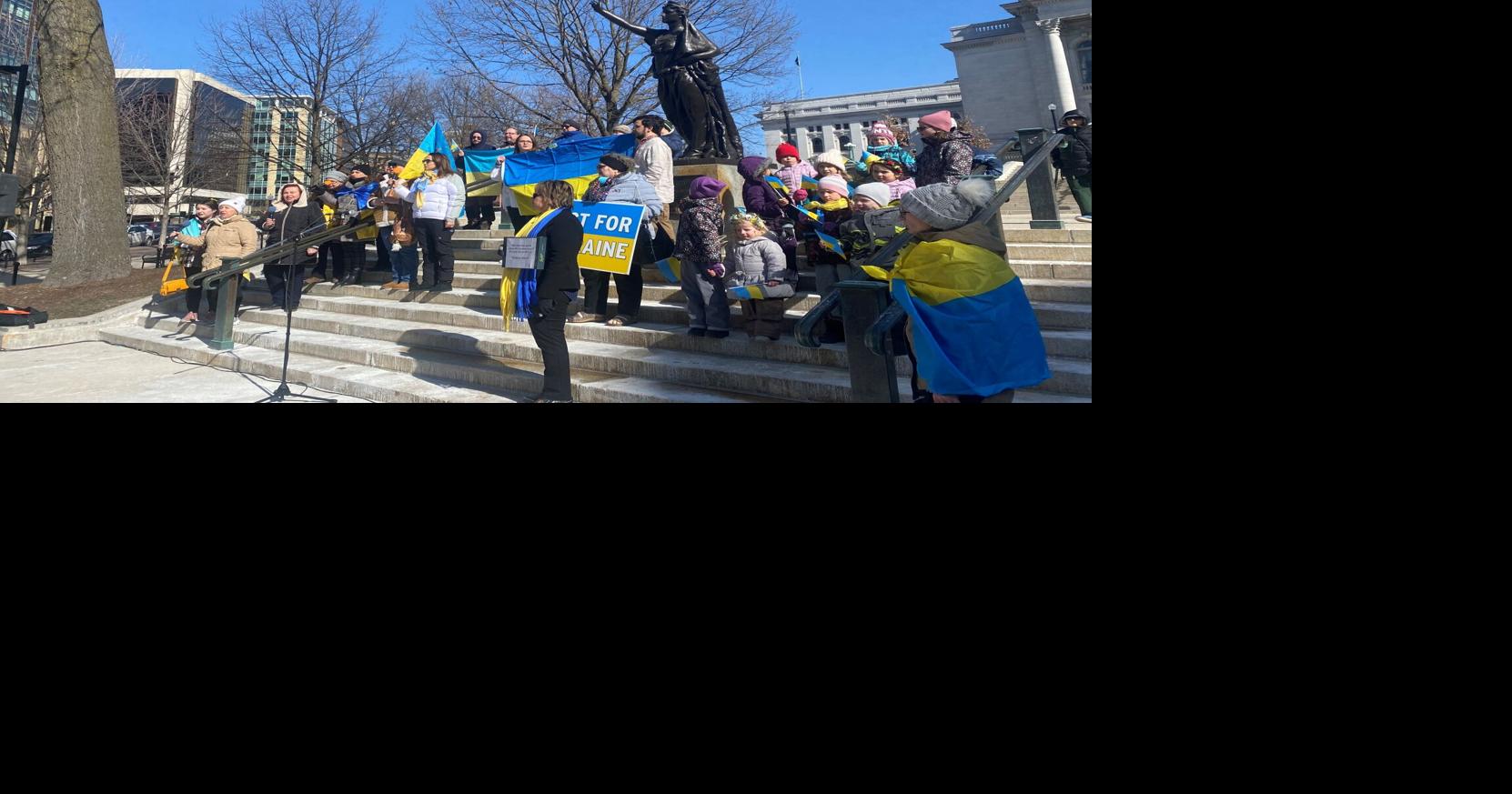 Ukraine supporters rally at Capitol on 2-year anniversary of war ...