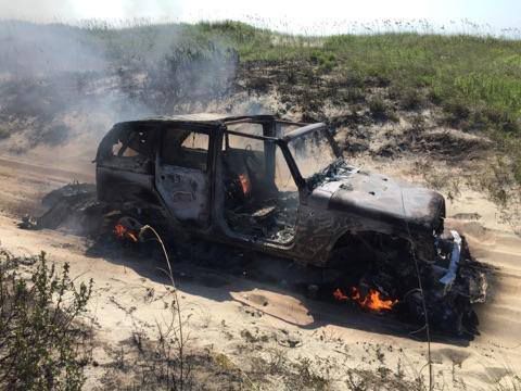 Fire destroys Jeep on Core Banks | News 