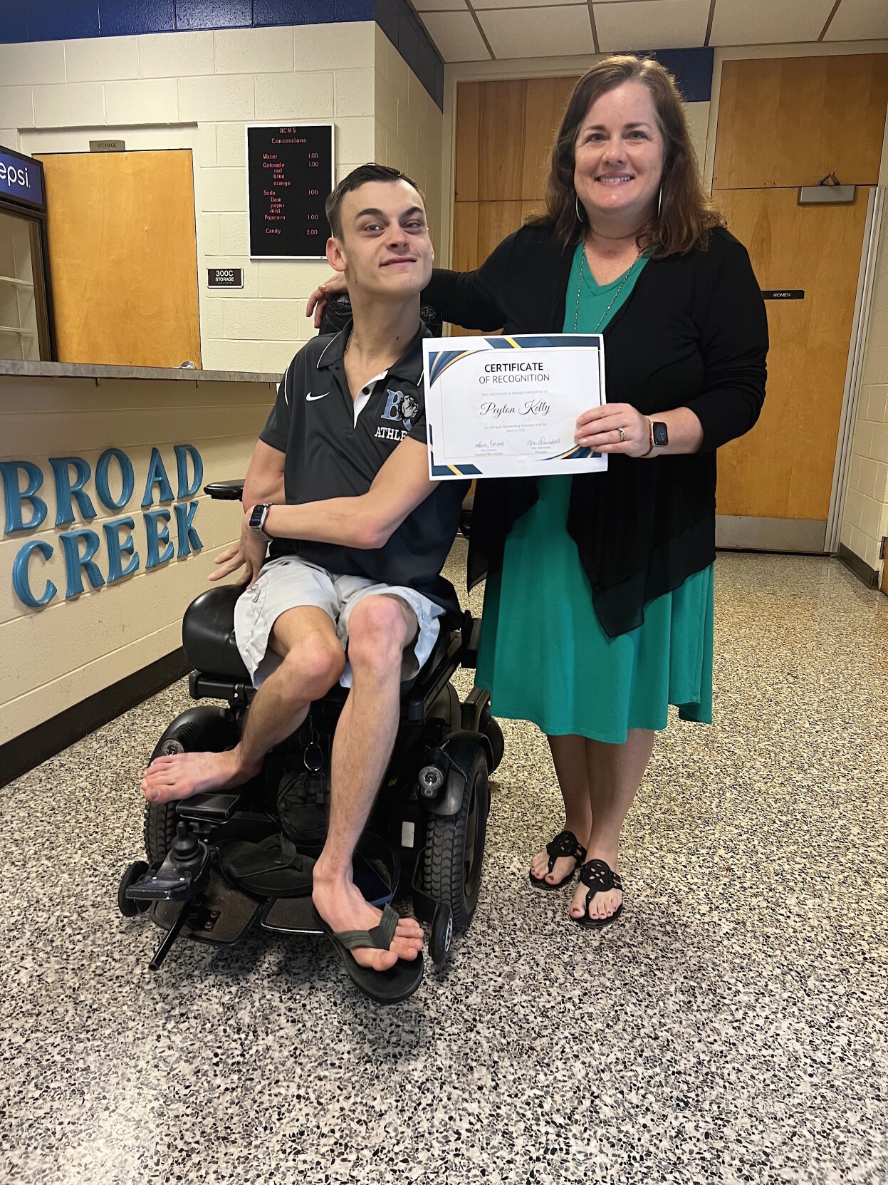 BCMS honors volunteer with cerebral palsy, cheers on Special Olympics ...