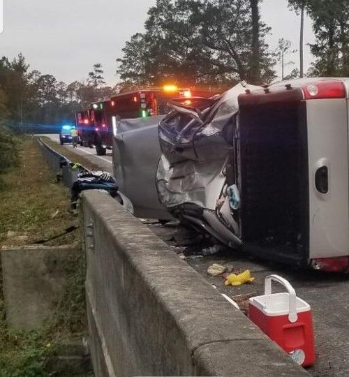 Driver OK after wreck on Nine Foot Road