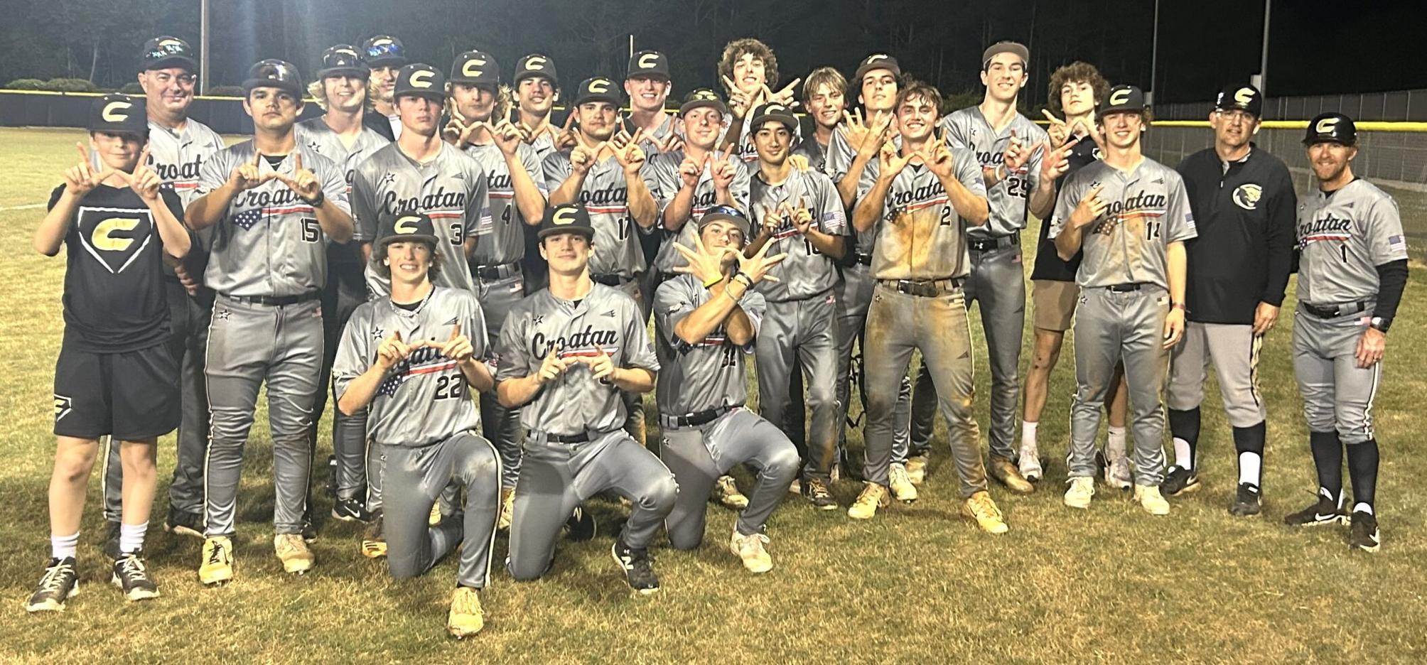 Croatan finishes conference title baseball play undefeated at 100