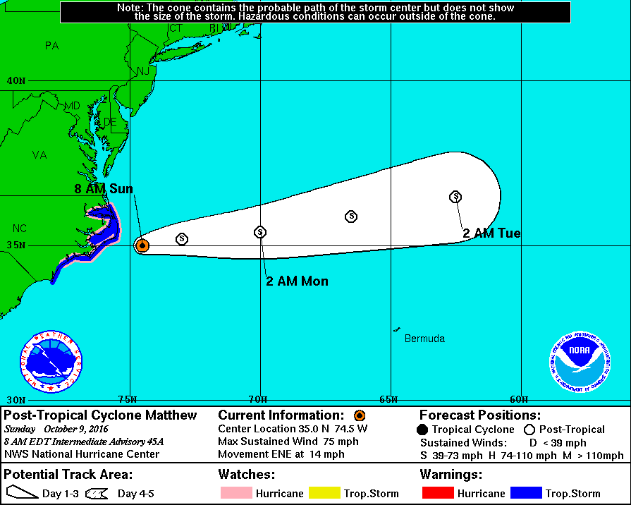 Matthew moves offshore | News | carolinacoastonline.com