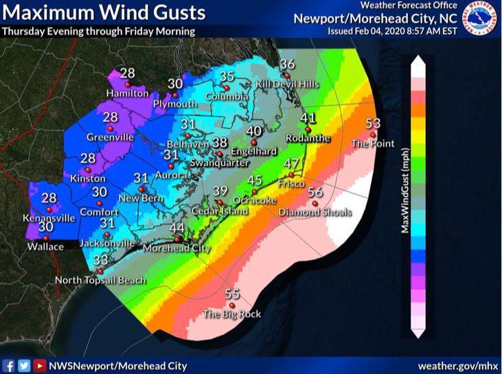 Nws Forecasts Thursday Cold Front News Carolinacoastonline Com