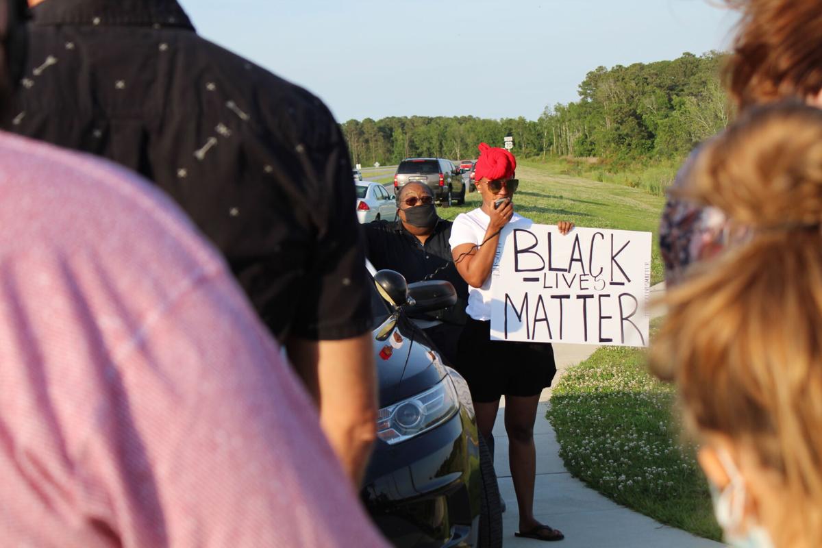 Demonstrators in Beaufort protest against police brutality