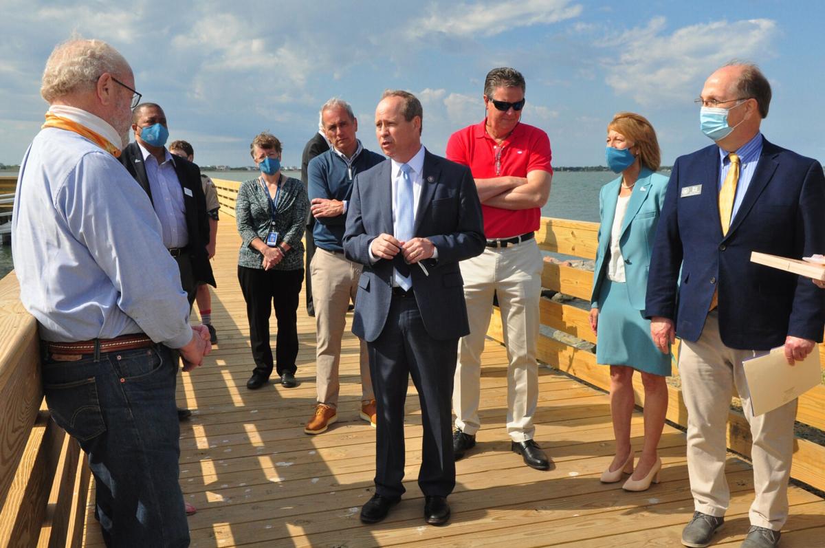 US Rep. Murphy tours Carteret Community College programs, living shoreline