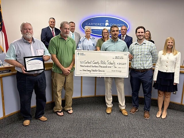 Duke Energy rewards Carteret County Public Schools for energy savings