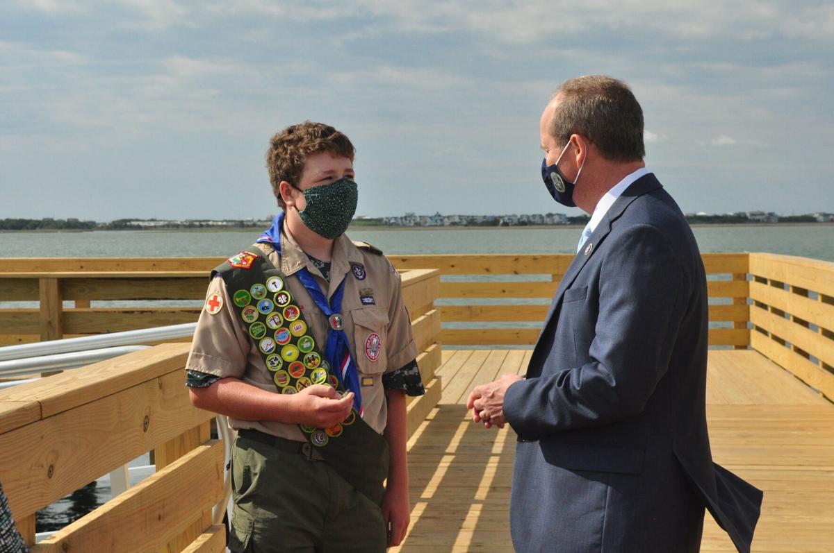 US Rep. Murphy tours Carteret Community College programs, living shoreline