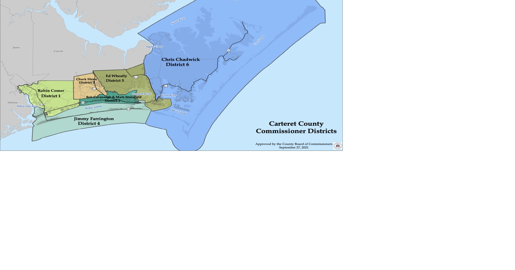 Carteret County adopts new electoral district maps based on 2020 census  population | News | carolinacoastonline.com