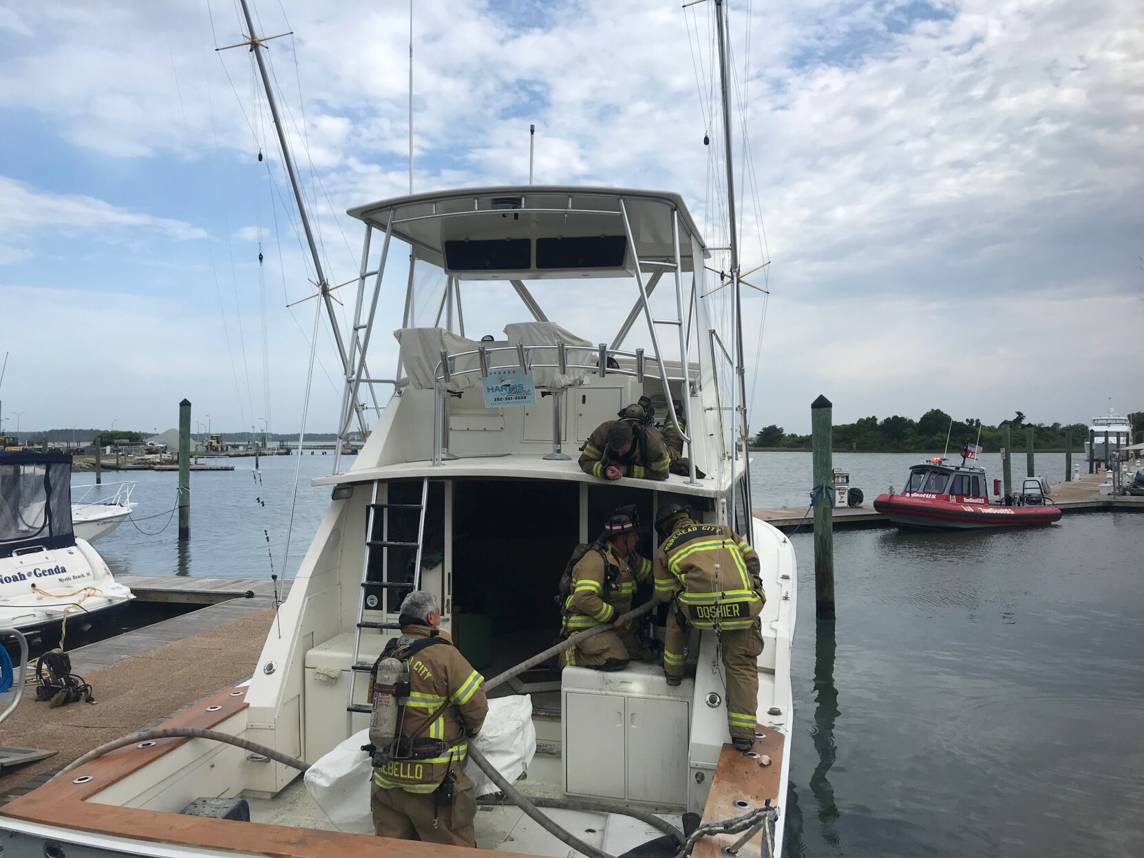 Crews Respond To Boat Fire At Morehead City Yacht Basin Thursday ...