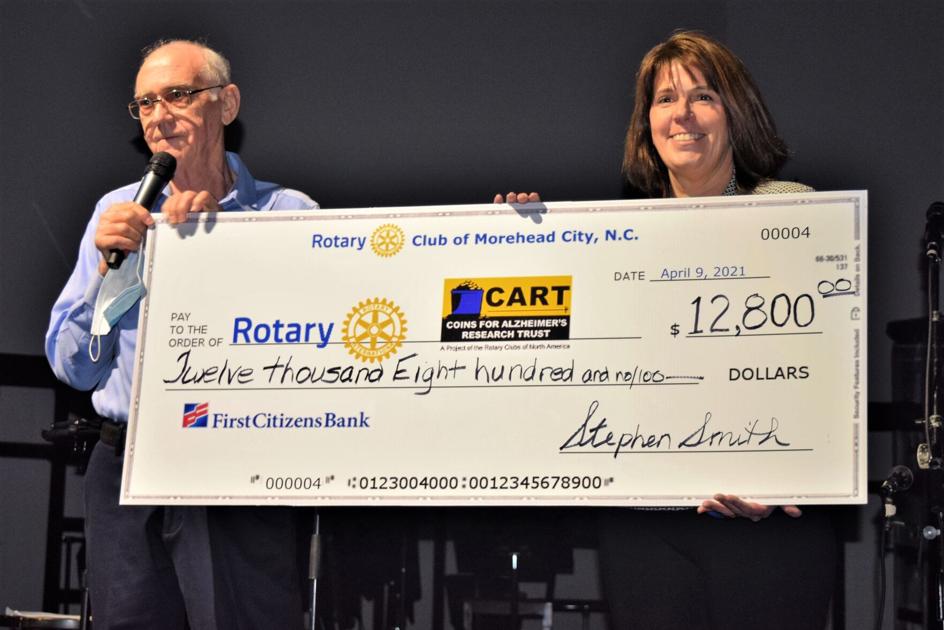 Morehead City Rotary Club donates $12800 for Alzheimer's research