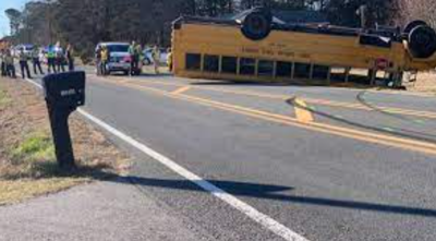 Officials: 12 hurt in crash after NC school bus overturns | Regional ...