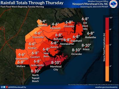 Weather service forecasts heavy rain, flash flooding along NC coast this week