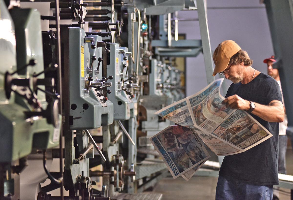 Paper shutters Morehead City pressroom
