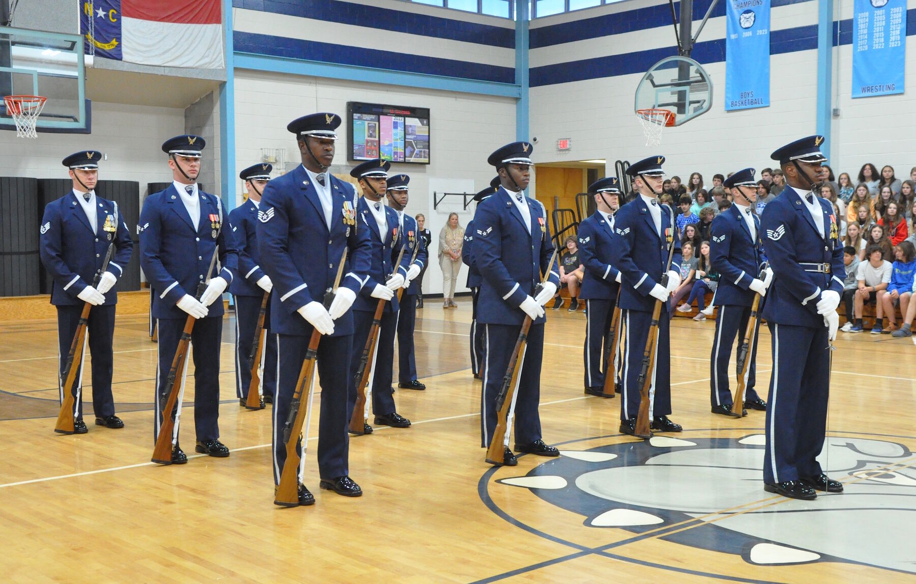 U.S. Air Force Presidential Honor Guard Drill Team performs