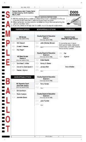 Democratic ballot | | carolinacoastonline.com