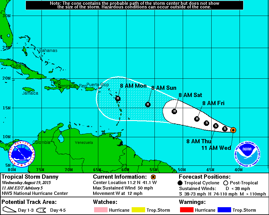 Tropical Storm Danny Continues Westward News Carolinacoastonline Com