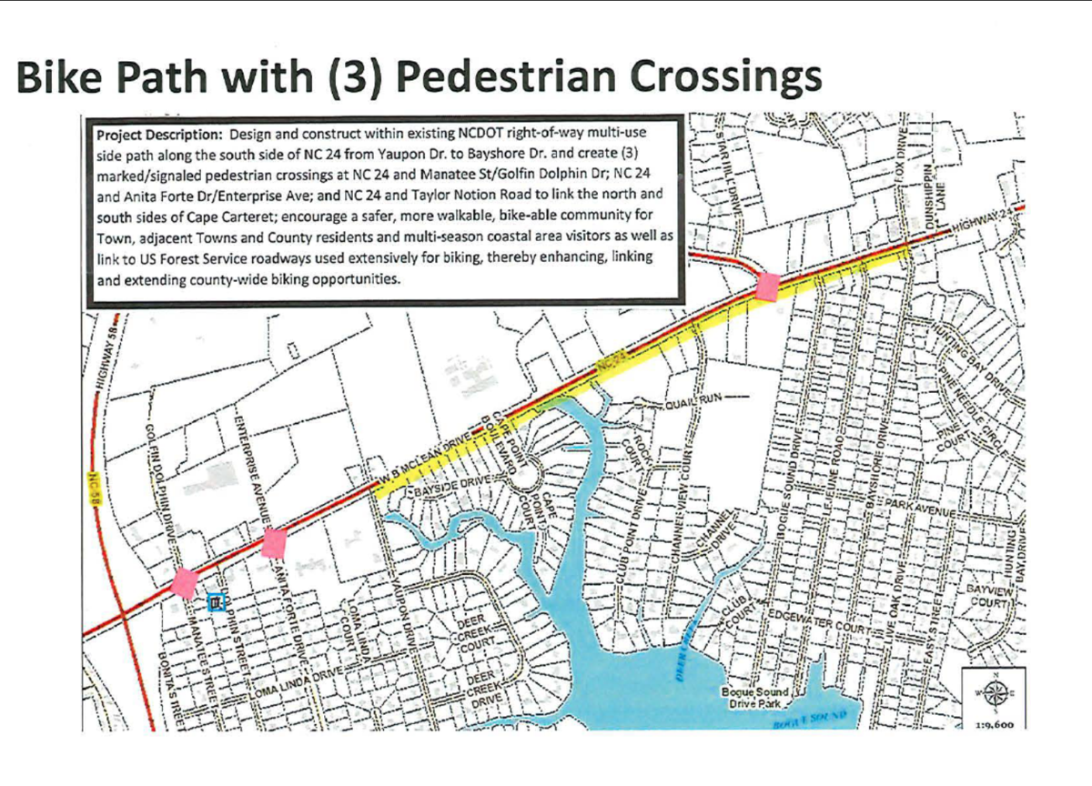 Cape Carteret abandons multi-use path on south side of N.C. 24 | News ...