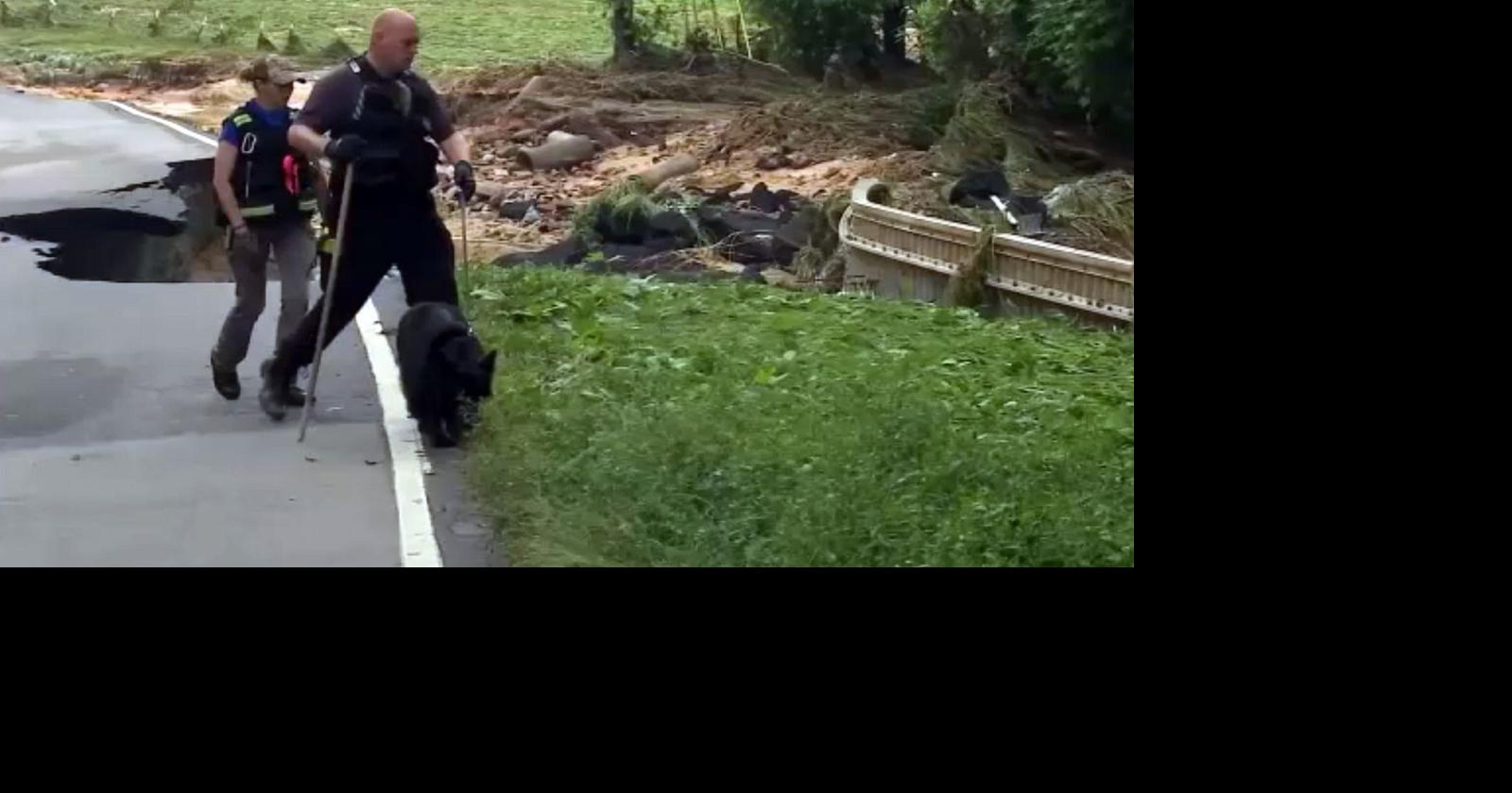 Massive search is underway for missing children swept away in suburban ...