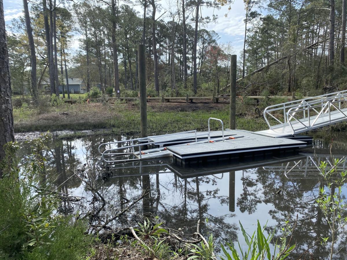 Contractor makes progress on Cape Carteret kayak launch, but some float
