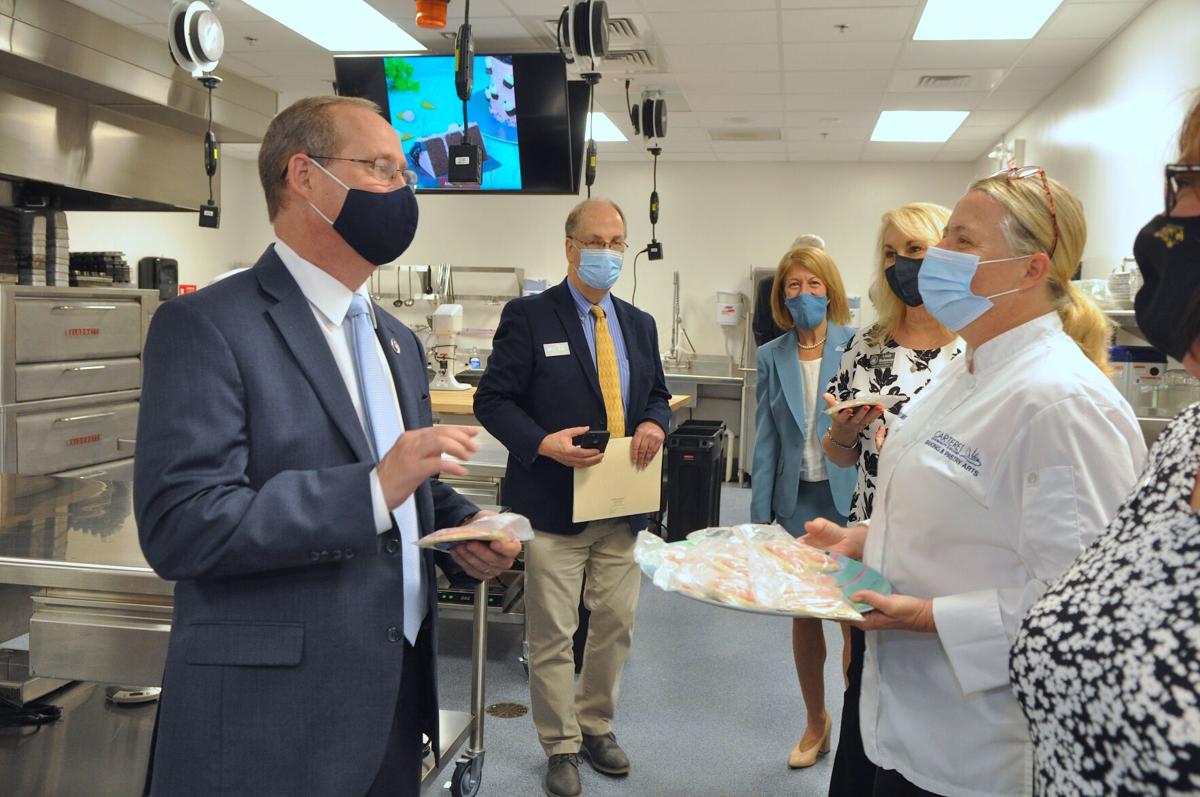 US Rep. Murphy tours Carteret Community College programs, living shoreline
