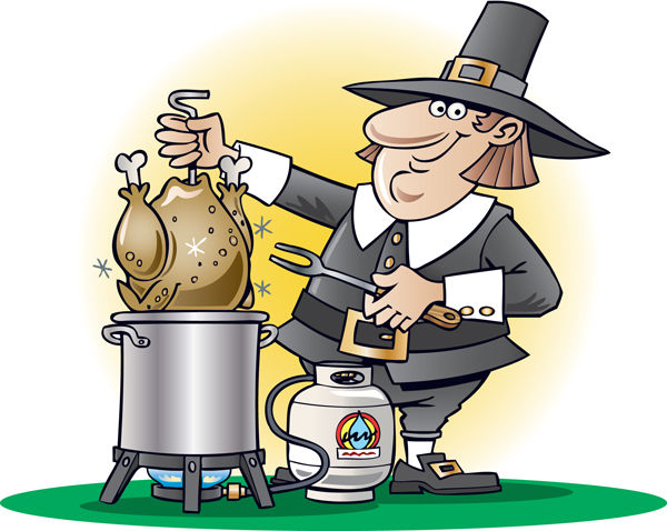 turkey frying safety clipart