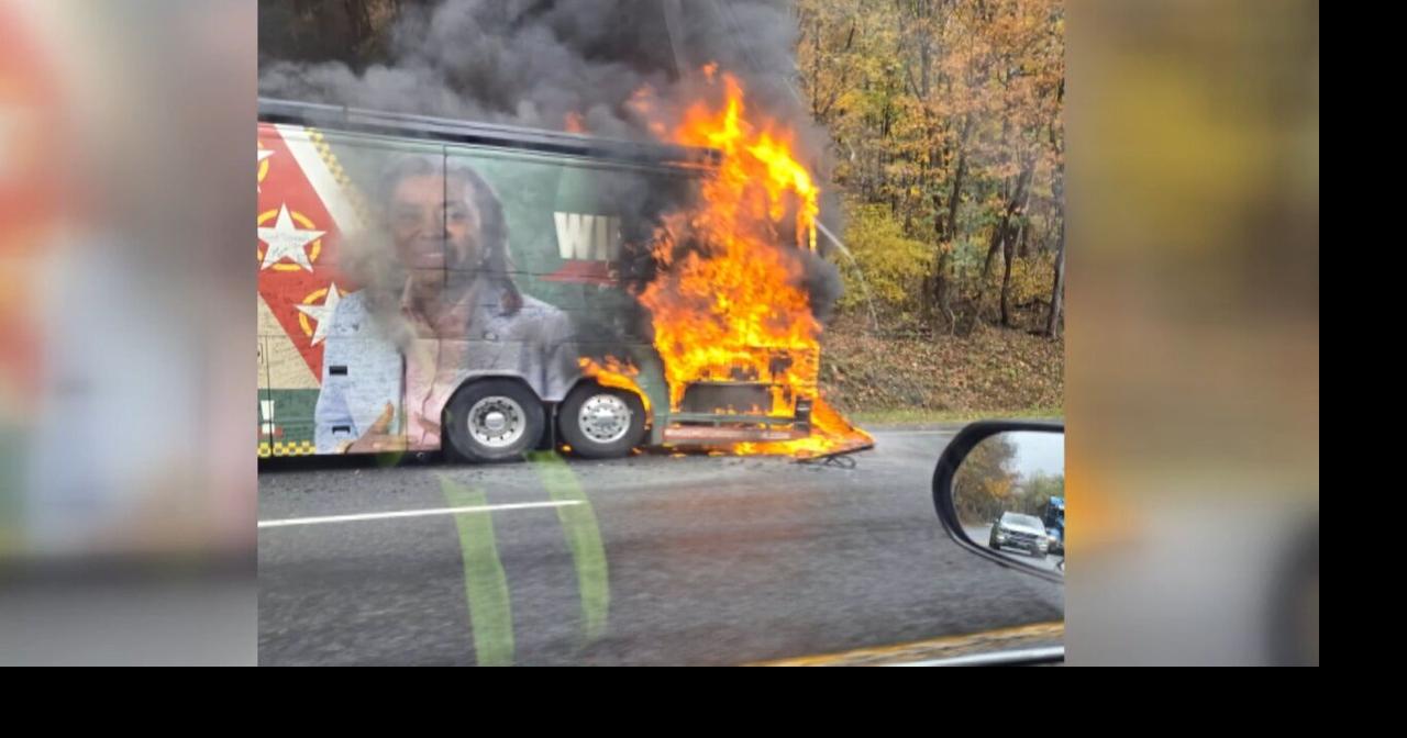 Campaign bus on fire | News | cbs19news.com