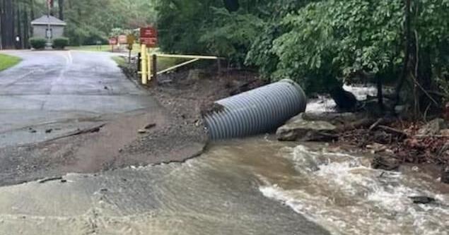 Culvert failure closes Albemarle County park | News | cbs19news.com