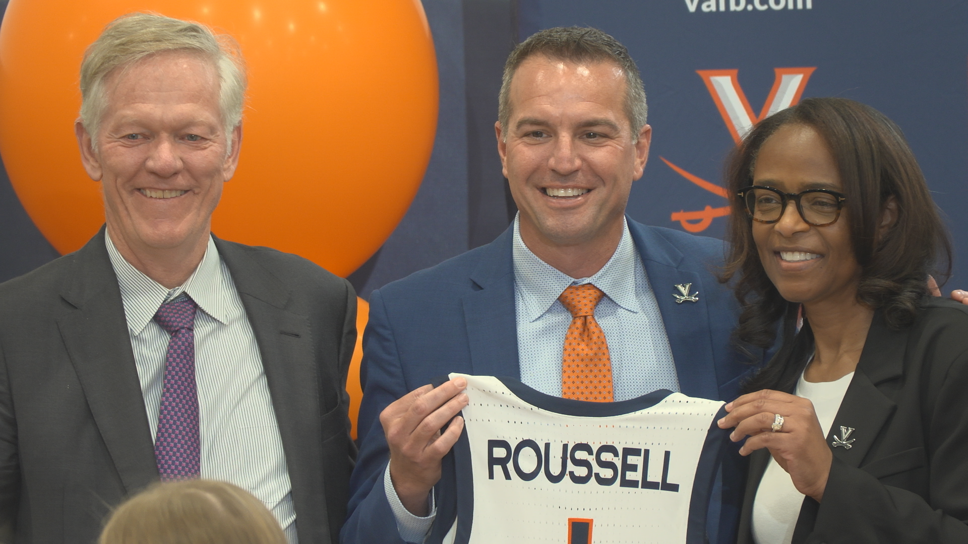 UVA women's basketball introduces Aaron Roussell | Sports | cbs19news.com