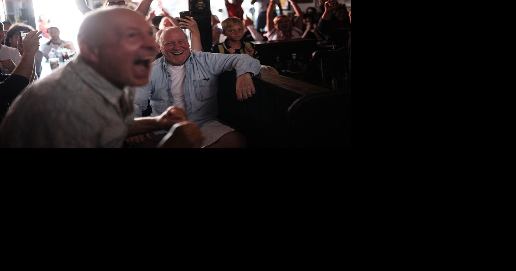 One Extraordinary Photo: Fans at English pub in California celebrate Harry Kane goal