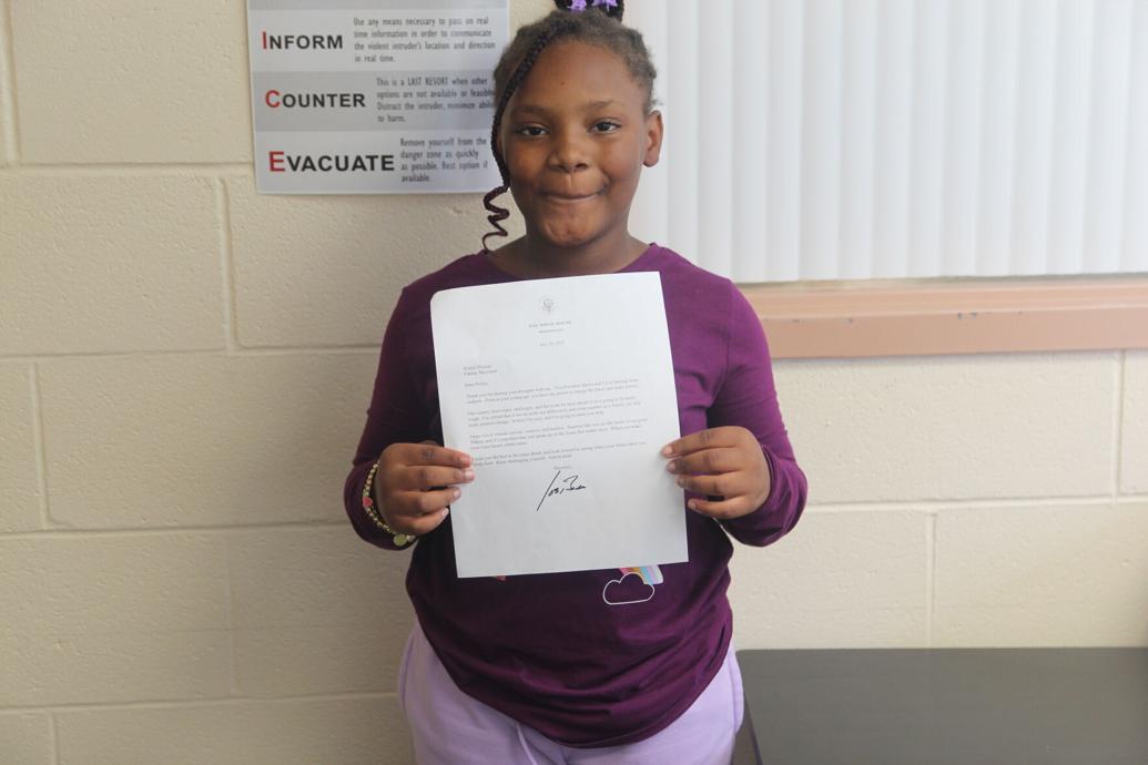 Cecil Manor Elementary student's letter gets response from President