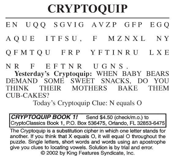 082516 cryptoquip | Cryptoquip | cecildaily.com