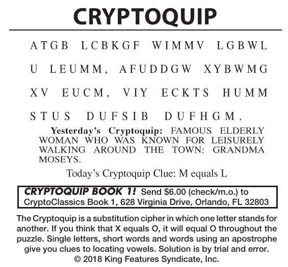 022718 Cryptoquip | Cryptoquip | cecildaily.com