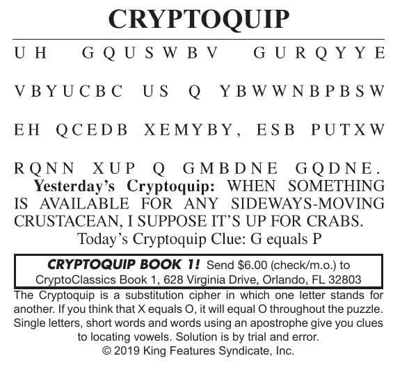 Cryptoquip cecildaily com