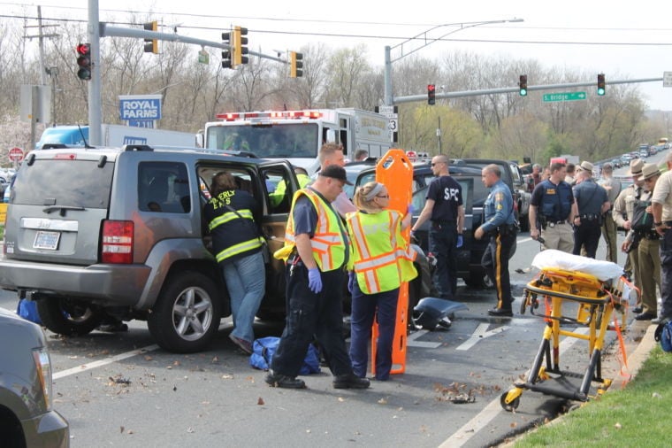 High-speed chase ends in five-car pileup on Route 40 ...
