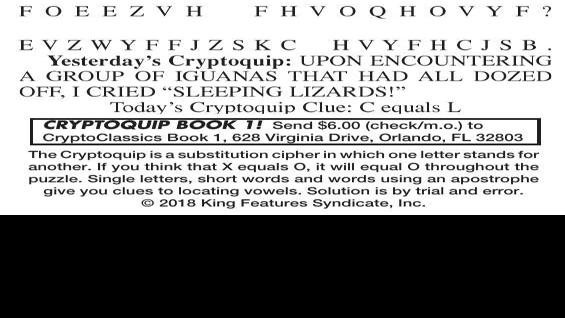 Cryptoquip L Equals F