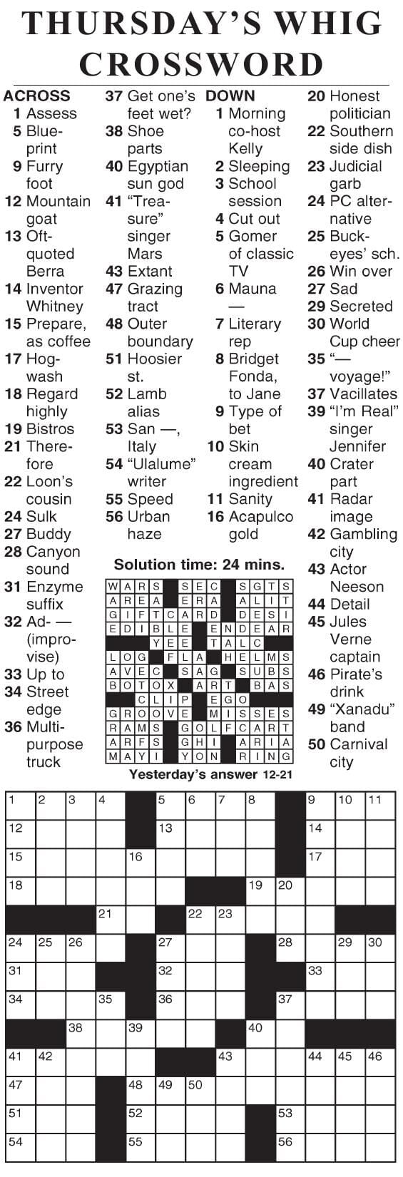 1221 crossword Crosswords cecildaily